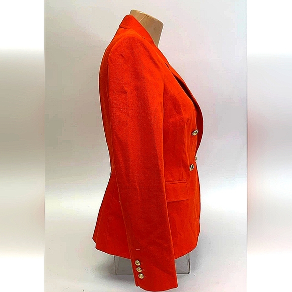 Brand New W/otags Juicy Couture Orange Blazer Italian Materials HQ! Sz 8 Medium - Picture 4 of 12